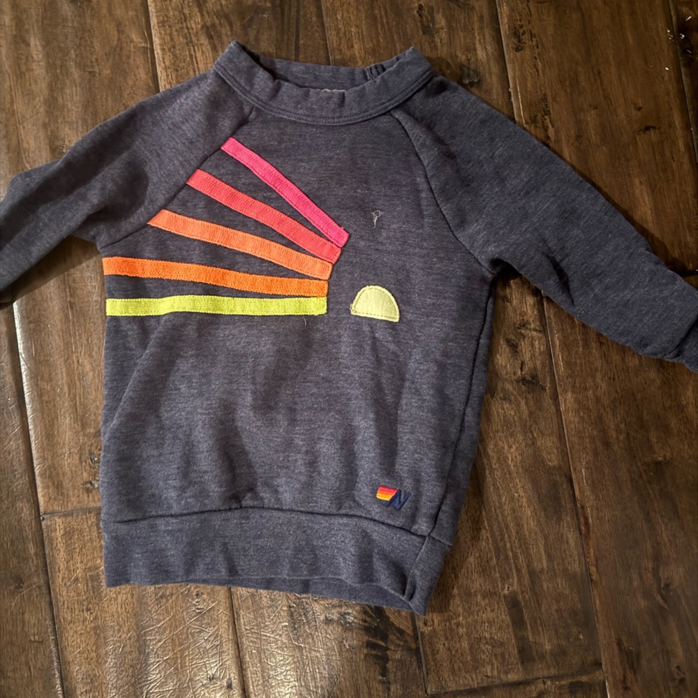 Aviator nation kids 2T  Sweatshirt with Colorful Stripes